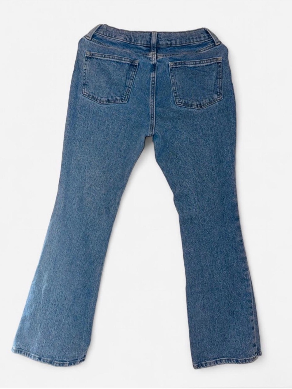 Old Navy  Blue Denim Flare Jeans with Butterfly Embroidery. Size girls 18 - Picture 3 of 8